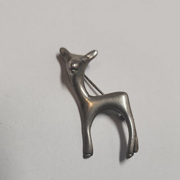 Deer Fawn Brooch Vintage Modernist - Picture 1 of 4